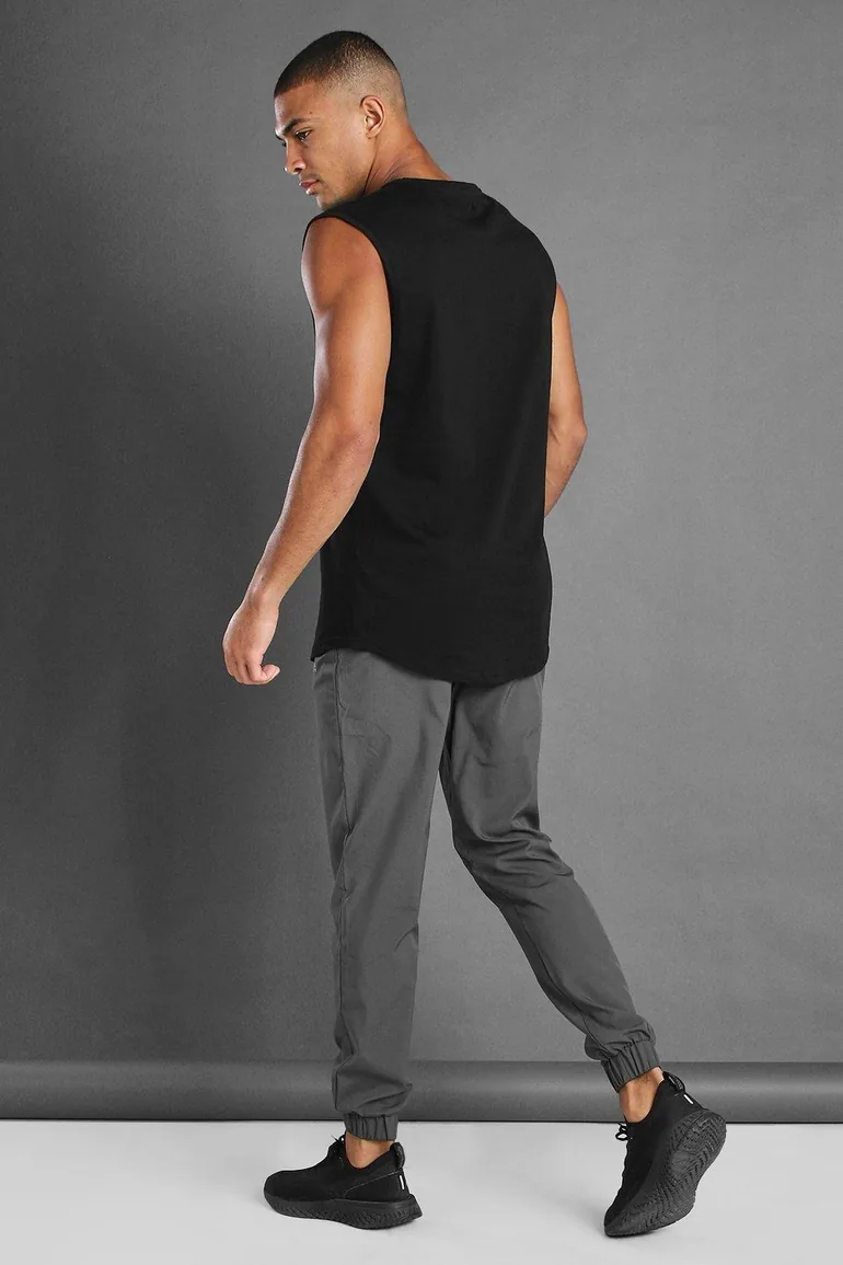 MAN Active Tapered Jogger With MAN Waistband - charcoal - 1