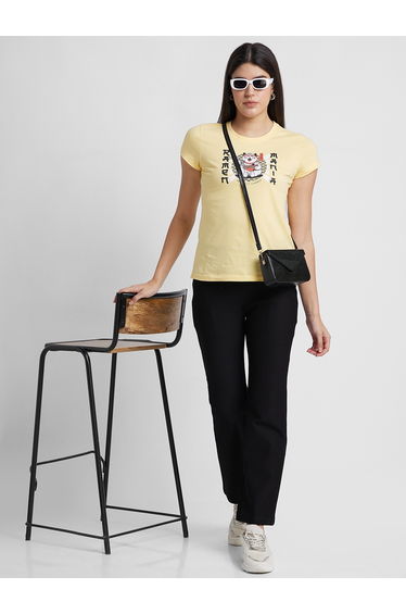 Solid High Rise Relaxed Fit Treggings