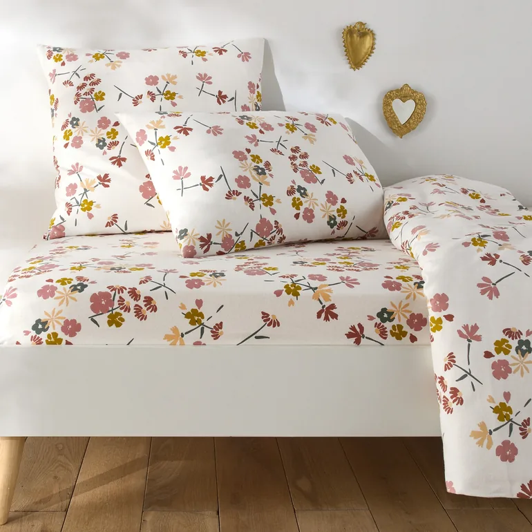 Rosine Fitted Sheet in Cotton Flannel For Mattress Height 25cm