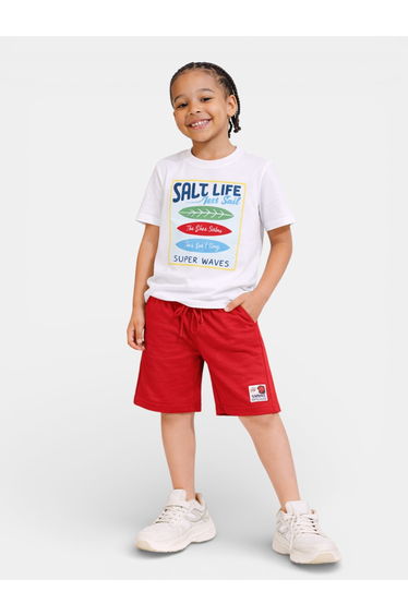 Boys Surf Life Printed T-Shirt and Shorts Set