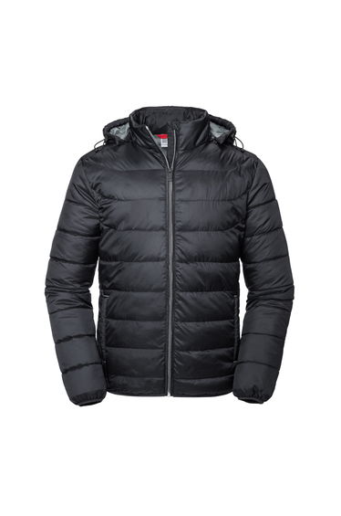 Russell Mens Nano Hooded Padded Jacket - Black