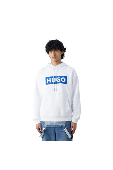 Boss Mens Box Long-Sleeved Hoodie - White
