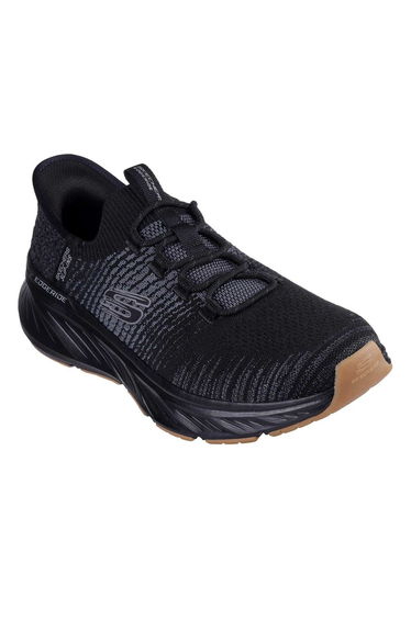 Skechers Mens Knitted Slip-In Trainers - Black