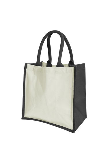 Westford Mill Printers Midi Jute Bag (14 Litres) - Black