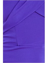 Goddiva Pleated Bardot Scuba Maxi Dress - Purple - 3