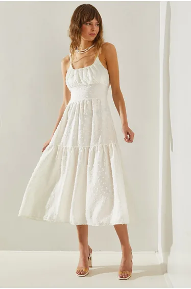 Women's Thin Printed Strap Layered Woven