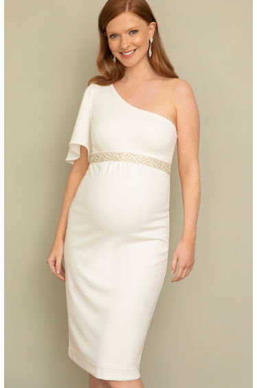 Taylor One Shoulder Dress (Ivory)