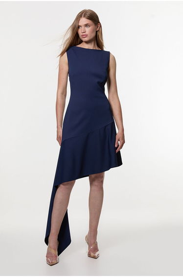 Digital Ophelia Tall Polished Tailored Open Back Hem Detail Mini Dress