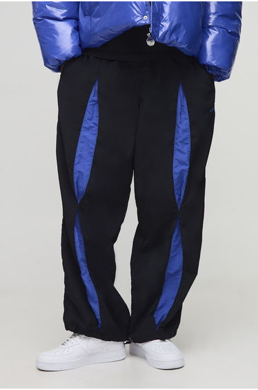 Parachute Fit Contrast Trousers - black