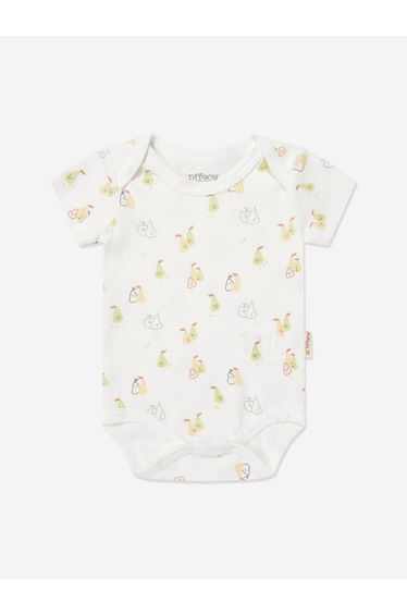 Tiffany Baby Pear Print Bodysuit in Ivory