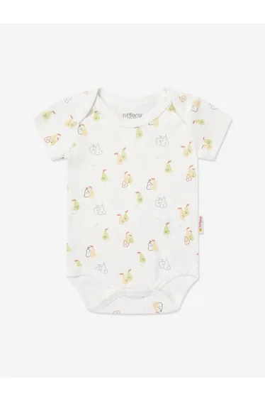 Tiffany Baby Pear Print Bodysuit in Ivory