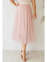 My Secret Garden Tulle  Skirt in Pink - 4