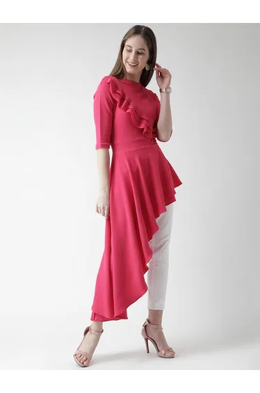 بلوزة زهري بكشكش