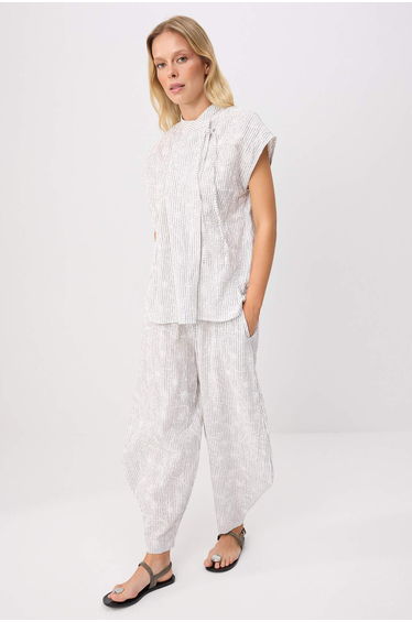 White Woven Bottom&Top Set - Top Set