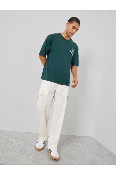 Men Off White Relaxed Cargo Pants