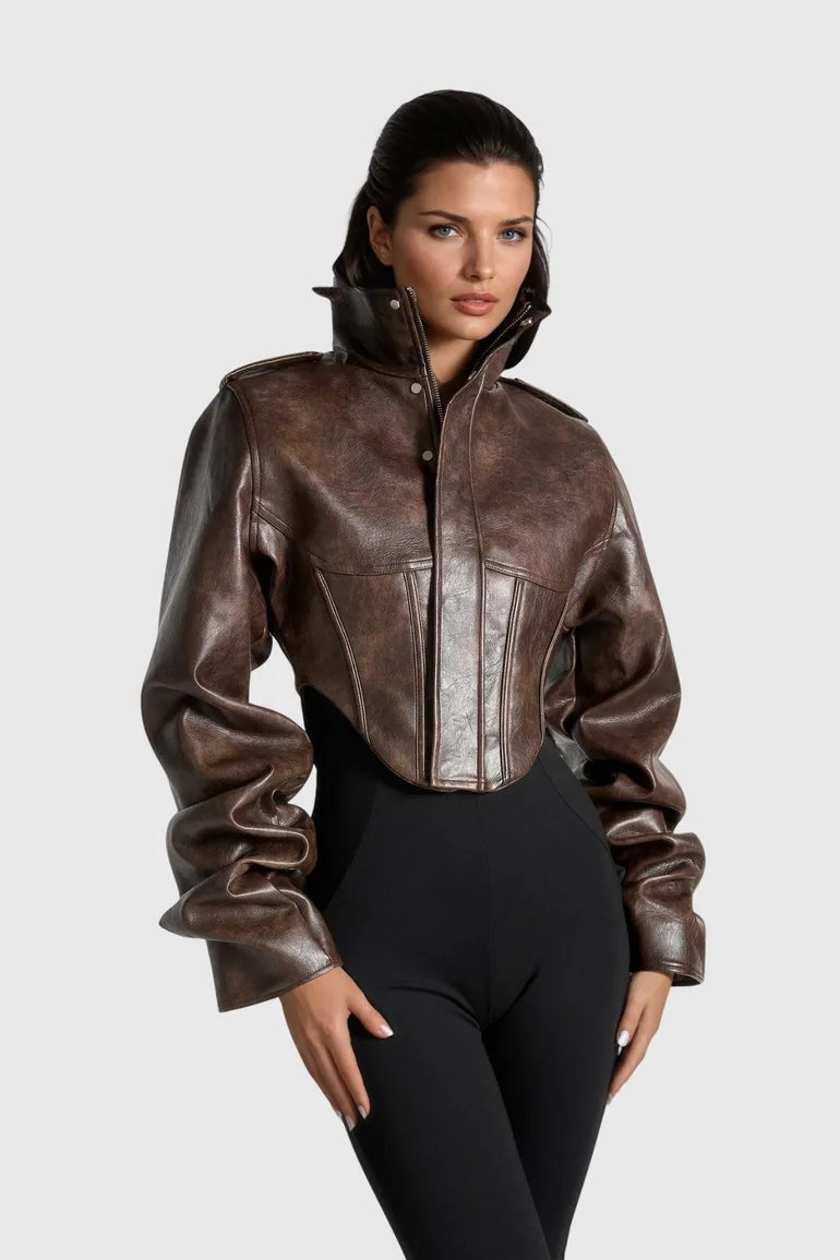 Davoud Corset Leather Jacket - 3