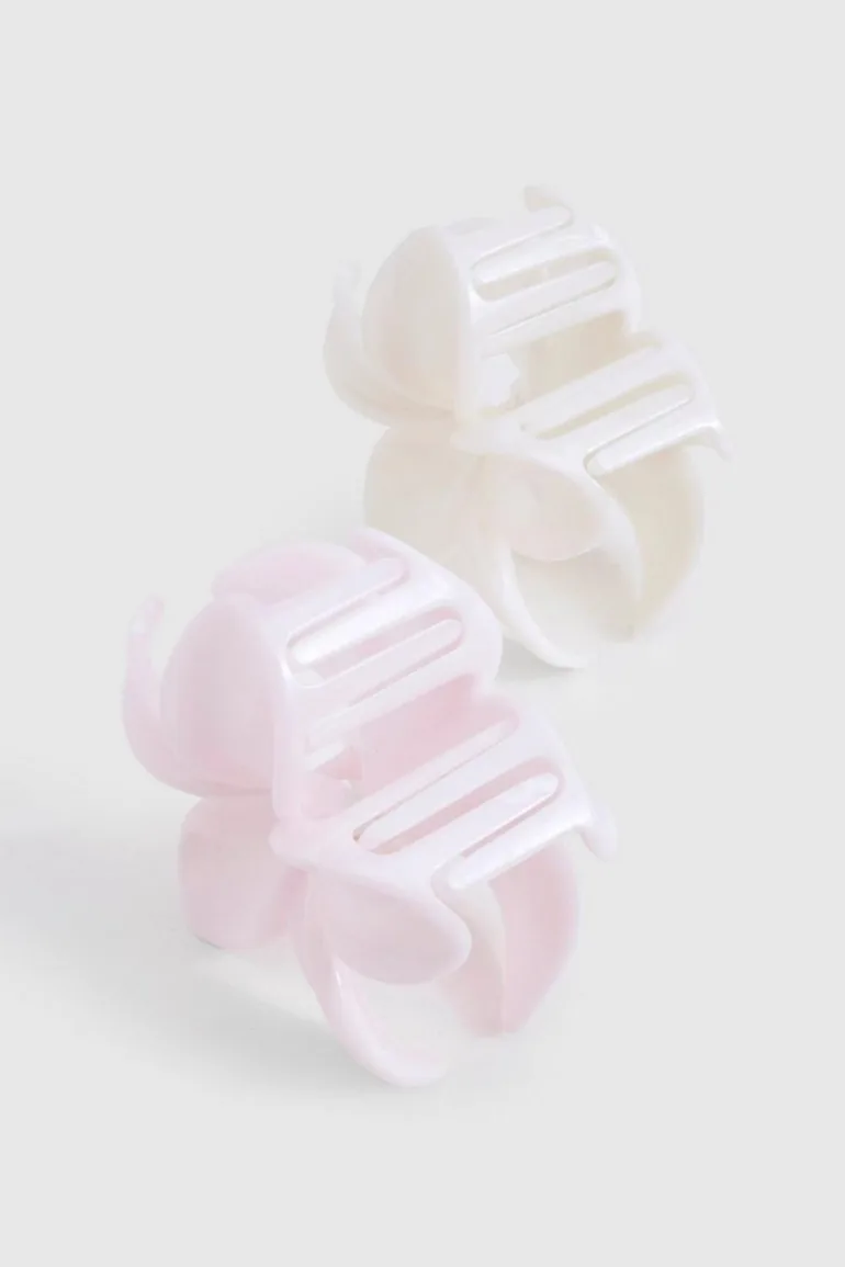 Marbled Large Flower Hair Clip 2 Pack - multi - 1