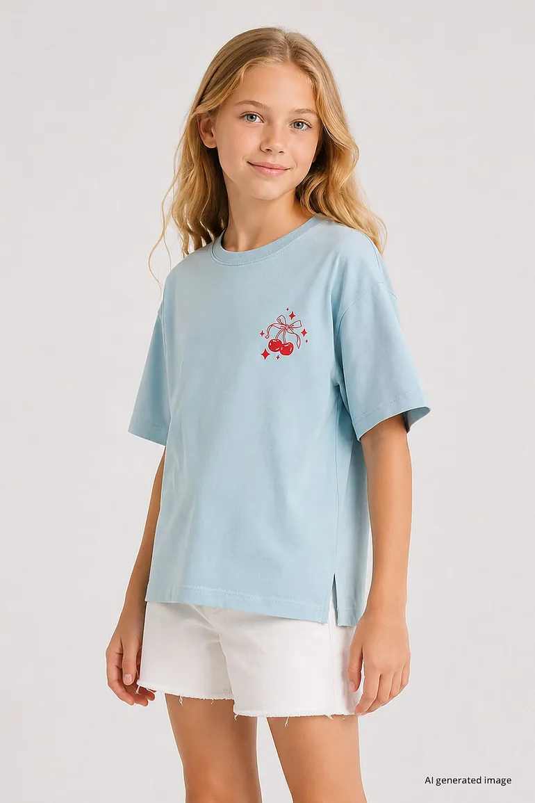 TOMMY Youth Cotton Elastane T-Shirt - 1