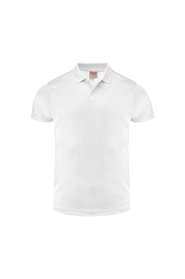 Printer RED Mens Smash Polo Shirt - White