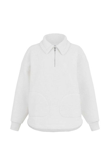 Jack Wills Womens/Ladies Fleece Drop Shoulder Sweatshirt - Vintage White
