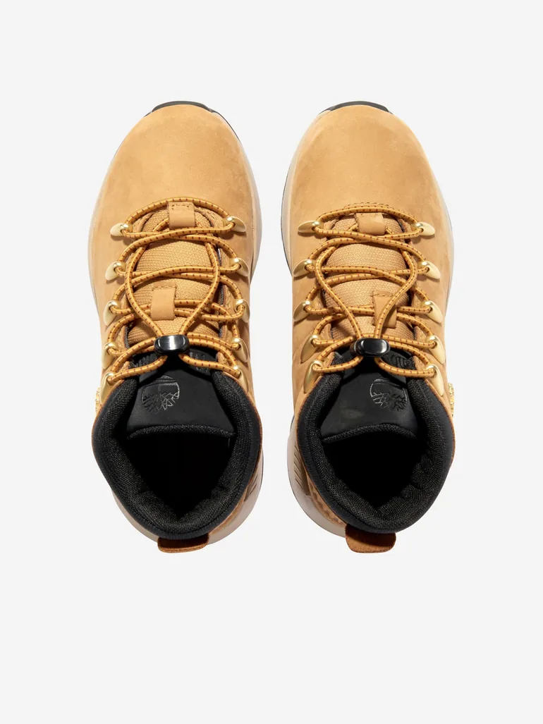 Timberland Kids Sprint Trekker Mid Lace Up Trainers in Beige - 3