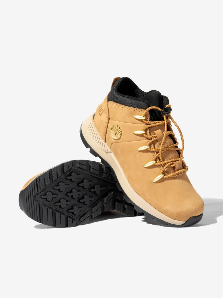 Timberland Kids Sprint Trekker Mid Lace Up Trainers in Beige - 1