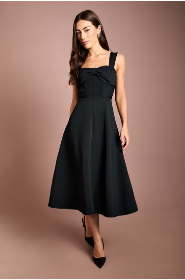 Bow Bandage Midi Dress