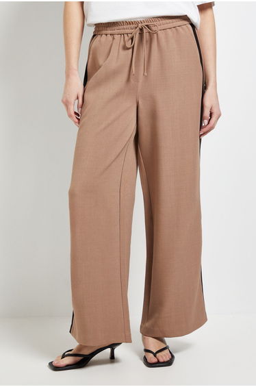 Side Stripe Wide Leg Drawstring Trouser