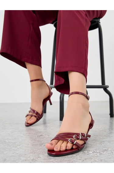 Belted Strap Stiletto Heel Sandals