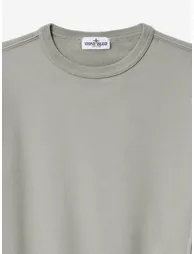 Stone Island Boys Brushed Cotton Fleece Sweatshirt in Grey - 2