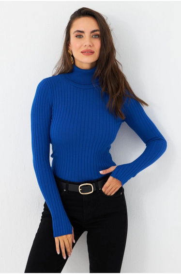 Women's Saks Turtleneck Knitwear Blouse