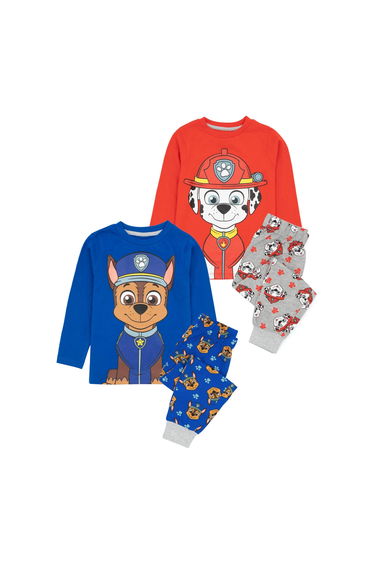 Paw Patrol Childrens/Kids Chase & Marshall Long Pyjama Set (Pack of 2)
