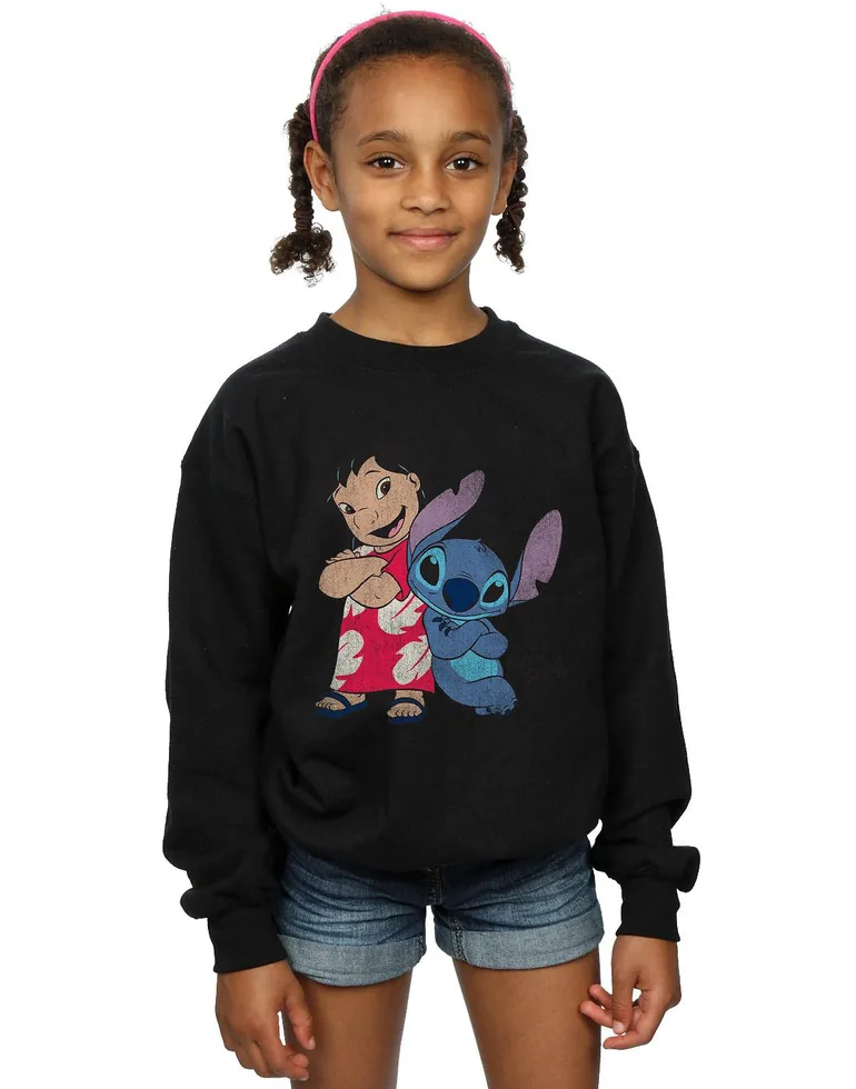Lilo & Stitch Girls Classic Sweatshirt - Black - 1