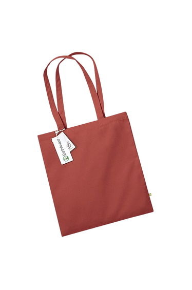 Westford Mill EarthAware Organic Bag For Life Tote Bag - Orange Rust