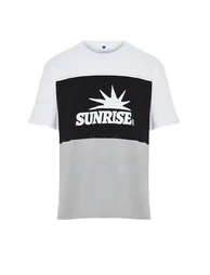 Black Men's Relaxed/Casual Cut Text Printed Color Blocked Cotton Short Sleeve T-Shirt - 6