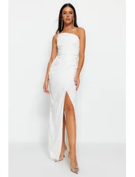 Column Maxi Party Dress with One Shoulder