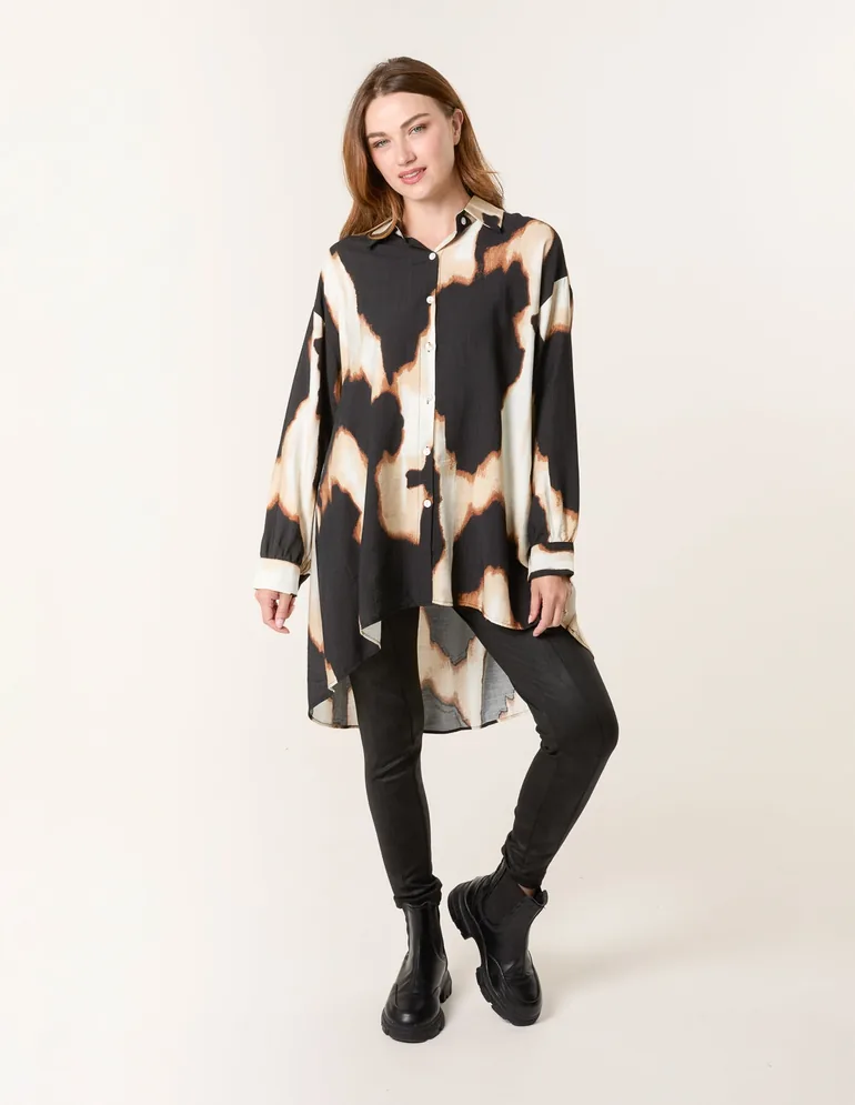 Abstract Cow-Print Shirt - 2