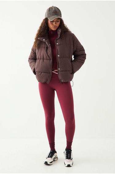 DSGN Studio Sport Zip Through Puffer Coat - chocolate