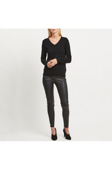 Fine Knit Jumper/Sweater with V-Neck