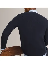 Organic Cotton Jumper/Sweater in Fisherman's Rib with Crew Neck - 3