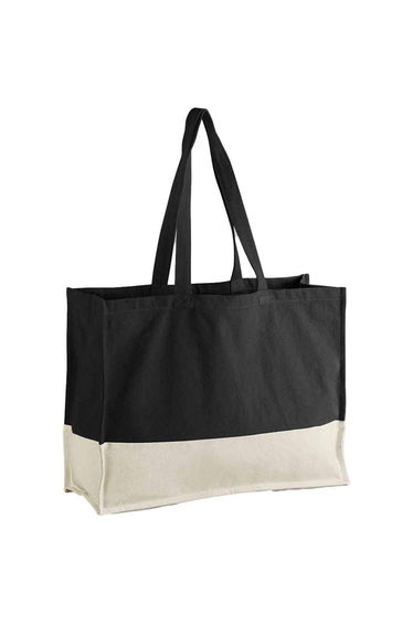 Westford Mill EarthAware Contrast Tote Bag - Black/Natural