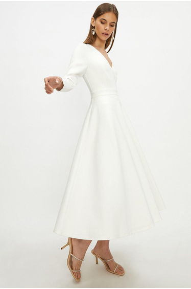 Coast Fashion White A-Line Maxi Bridal Dress