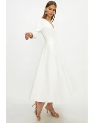 Coast Fashion White A-Line Maxi Bridal Dress