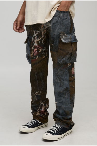 Renaissance Angelic Straight Stacked Cargo Flare - multi