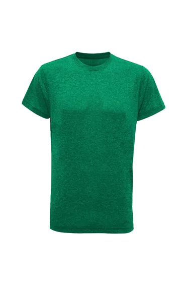 Tri Dri Mens Short Sleeve Lightweight Fitness T-Shirt - Forest Green/Black Melange