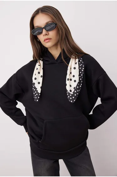 Teen Black Knitted Sweatshirt