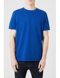 Cotton Crew Neck T-shirt - cobalt