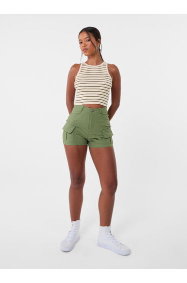 Stripe Crop Vest Top