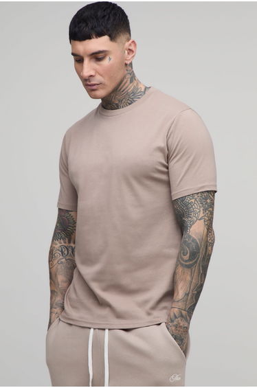 Tall Essential Slim Fit Crew Neck T-Shirt - mocha