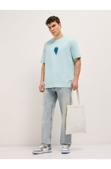 Men Pure Cotton Printed Oversized T-Shirt